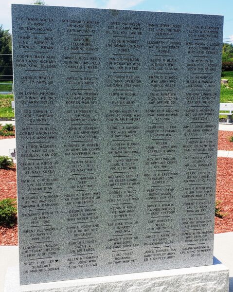 GREEN COUNTY SALUTE TO VETERANS MEMORIAL STONE D