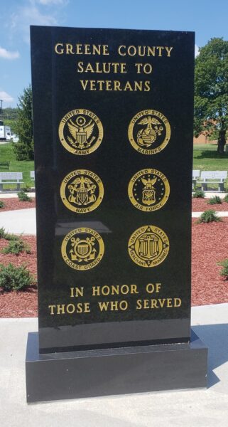 GREEN COUNTY SALUTE TO VETERANS MEMORIAL STONE A