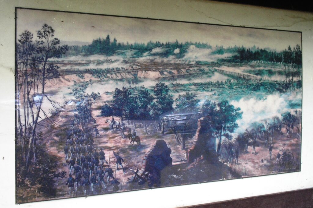 BATTLE OF DAM NO. 1 WAR MEMORIAL ART