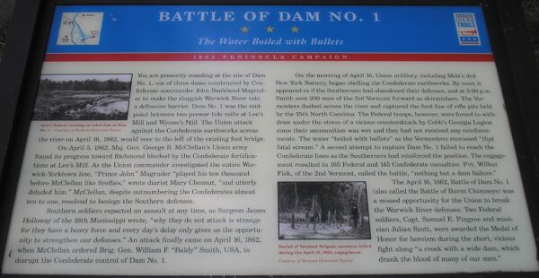 BATTLE OF DAM NO. 1 WAR MEMORIAL PANEL