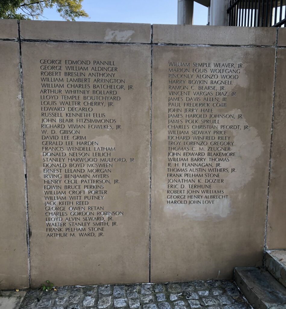 AMERICAN LEGION POST 140 WORLD WAR I FIELD GUN MEMORIAL WALL