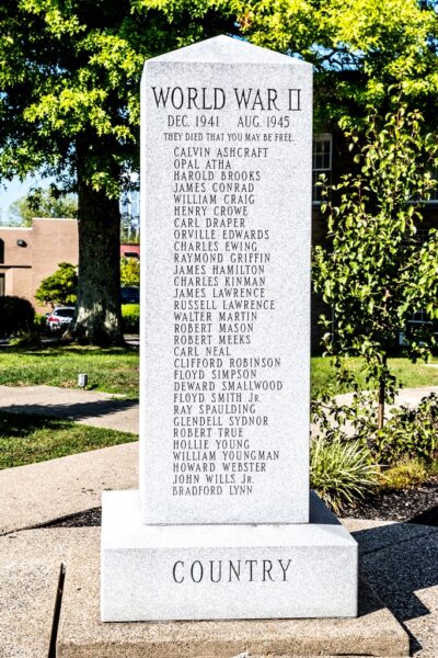 GRANT COUNTY VETERANS MEMORIAL SIDE B