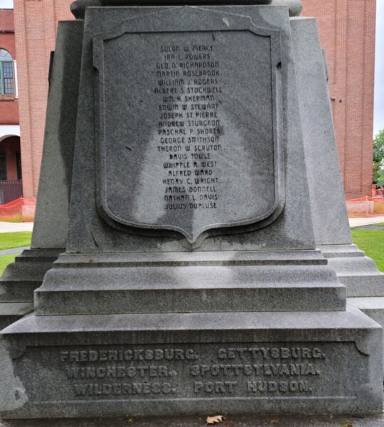 ST. JOHNSBURY CIVIL WAR MEMORIAL SIDE C