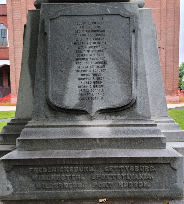 ST. JOHNSBURY CIVIL WAR MEMORIAL SIDE C