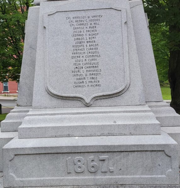 ST. JOHNSBURY CIVIL WAR MEMORIAL SIDE B
