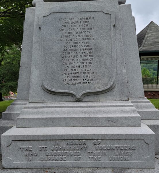 ST. JOHNSBURY CIVIL WAR MEMORIAL SIDE A