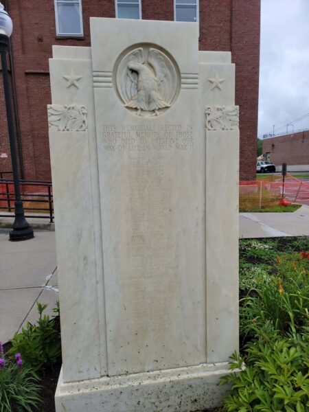 SAINT JOHNSBURY WORLD WAR II MEMORIAL FRONT