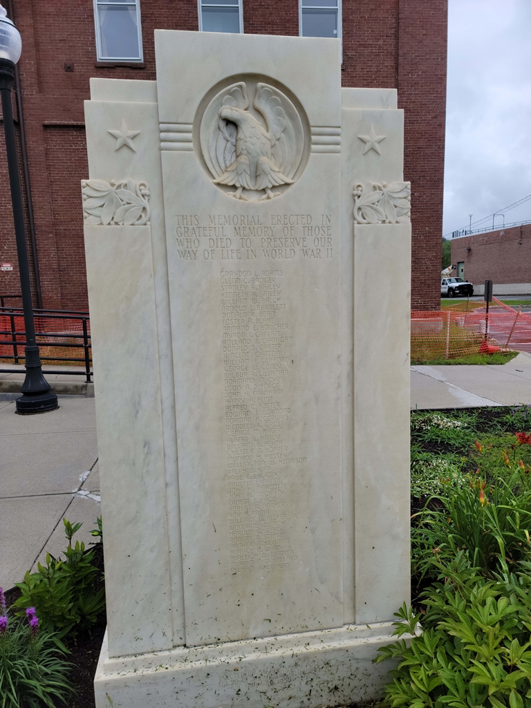 SAINT JOHNSBURY WORLD WAR II MEMORIAL FRONT