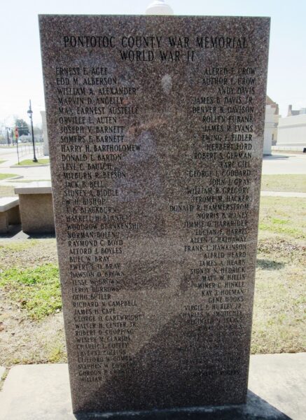 PONTOTOC COUNTY WAR MEMORIAL STONE B