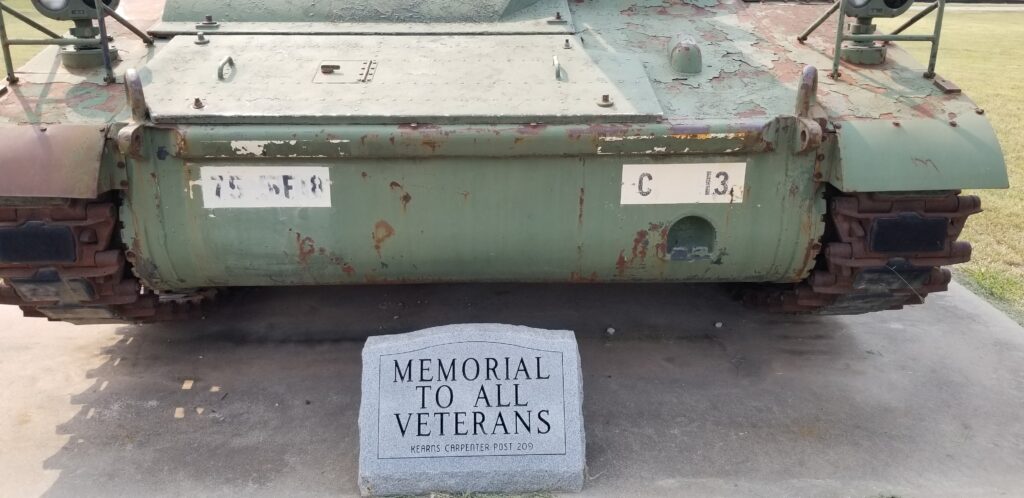 KEARNS CARPENTER POST 209 SELF PROPELLED CANNON VETERANS MEMORIAL STONE