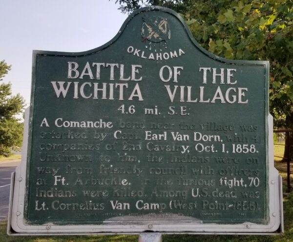 BATTLE OF THE WICHITA VILLAGE MEMORIAL MARKER