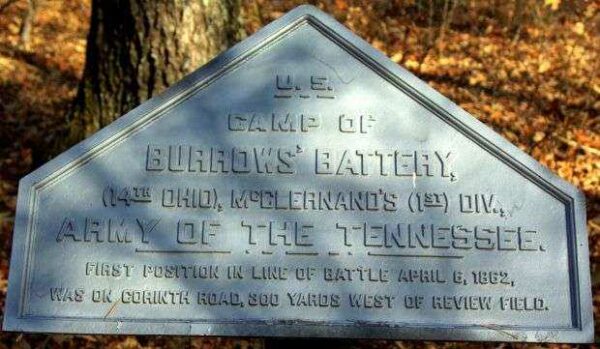 CAMP OF BURROW’S BATTERY MEMORIAL PLAQUE