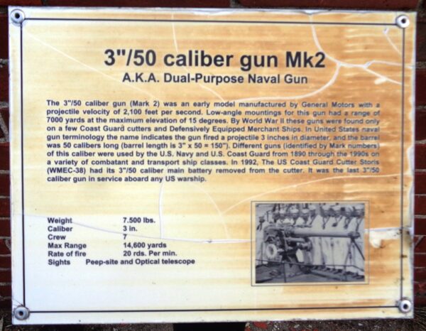 3″/50 CALIBER GUN MK2 WAR MEMORIAL PLAQUE