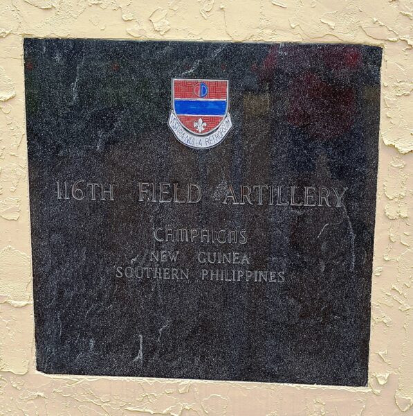 FLORIDA REGIMENTAL MEMORIAL PLAQUE G
