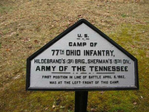 CAMP OF 77TH OHIO  INFANTRY MEMORIAL PLAQUE