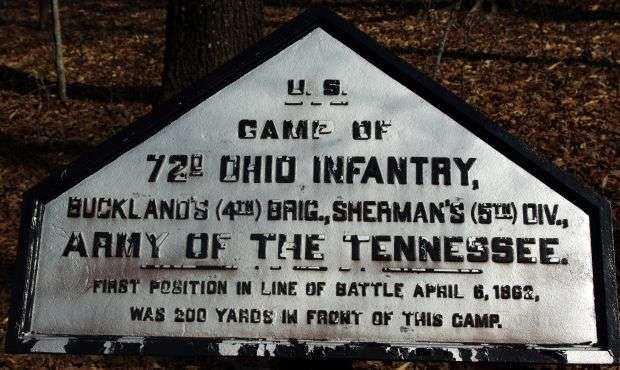 CAMP OF 72D OHIO INFANTRY MEMORIAL PLAQUE