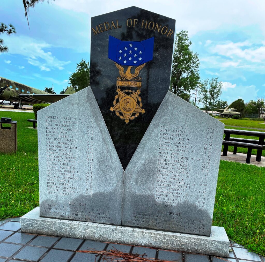 MEDAL OF HONOR CAMP BLANDING MUSEUM MEMORIAL