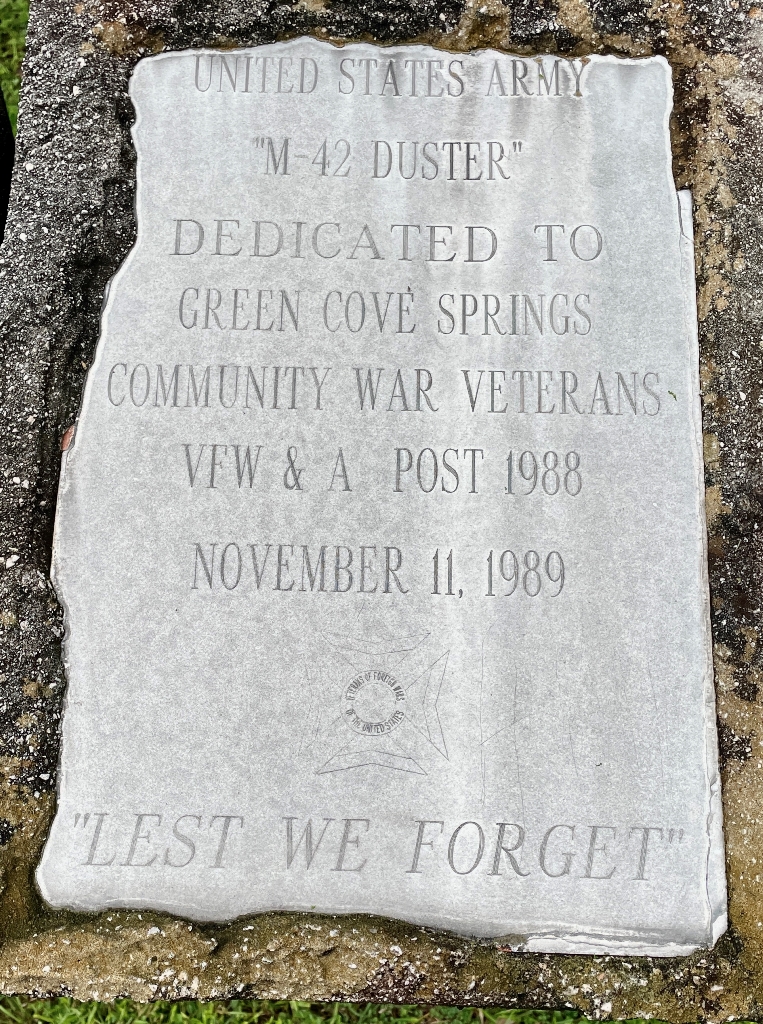 GREEN COVE SPRINGS COMMUNITY WAR VETERANS MEMORIAL TABLET