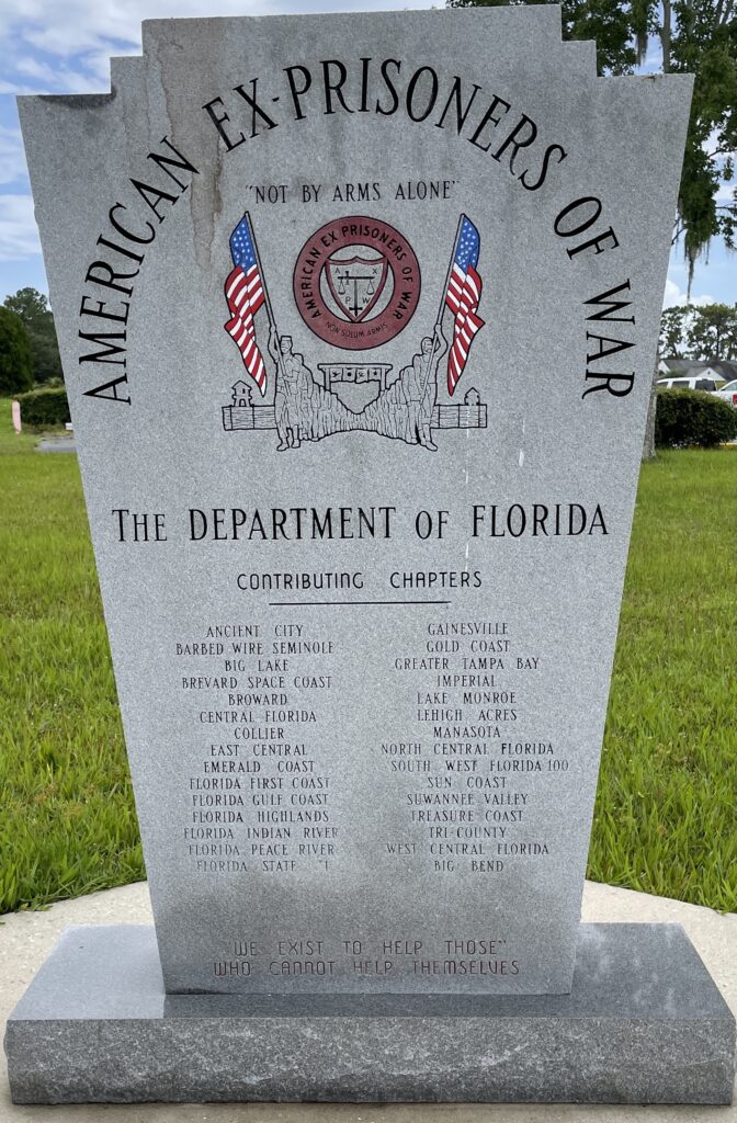 AMERICAN EX-PRISONERS OF WAR DEPARTMENT OF FLORIDA WAR MEMORIAL