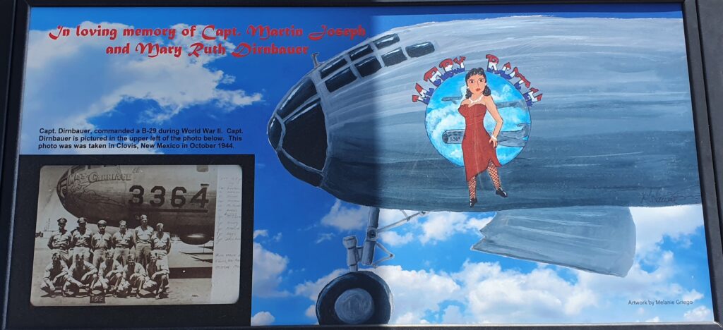 SILVERPLATE AND SADDLETREE BOMBERS MEMORIAL PLAQUE B