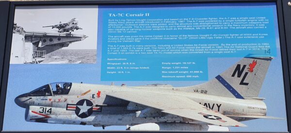 TA-7C CORSAIR II MEMORIAL PLAQUE