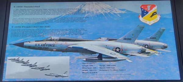 F-105D THUNDERCHIEF MEMORIAL PLAQUE