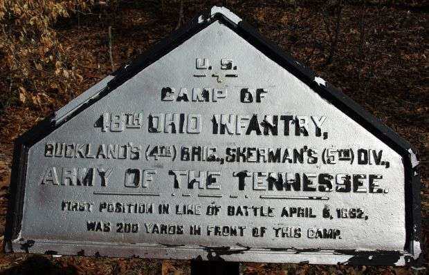 CAMP OF 48TH OHIO INFANTRY MEMORIAL PLAQUE