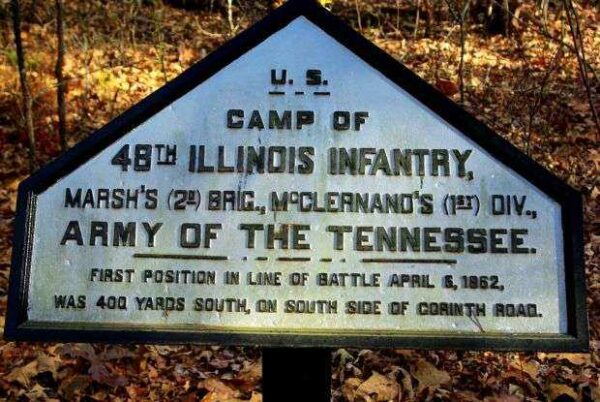 CAMP OF 48TH ILLINOIS INFANTRY MEMORIAL PLAQUE
