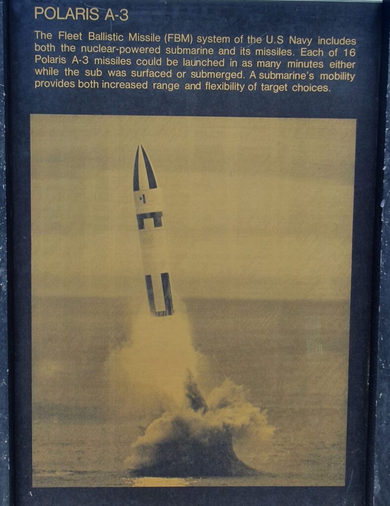 POLARIS A-3 NUCLEAR MISSILE MEMORIAL PLAQUE