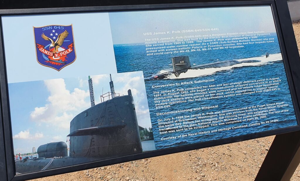 USS JAMES K. POLK MEMORIAL CONNING TOWER PLAQUE