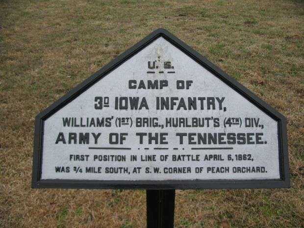 CAMP OF 3D IOWA INFANTRY MEMORIAL PLAQUE