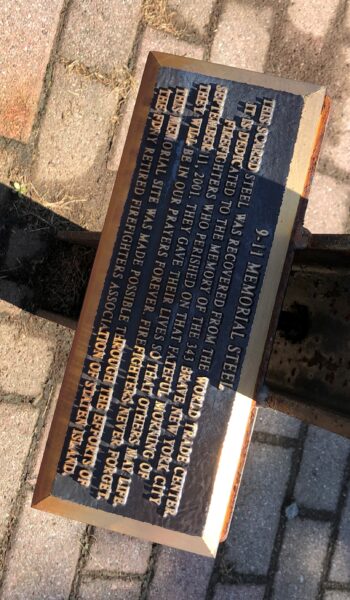 9-11 MEMORIAL STEEL PLAQUE