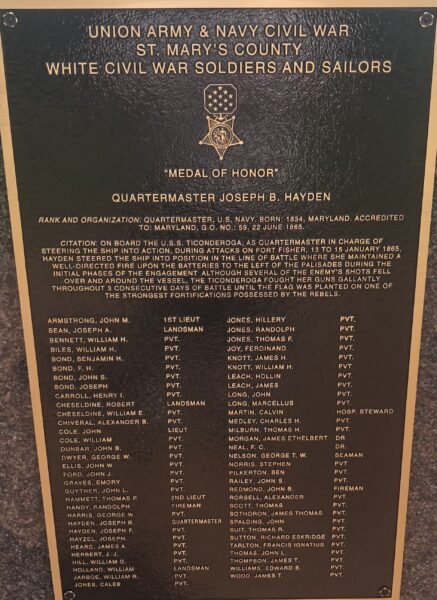 UNITED STATES COLORED TROOPS CIVIL WAR MEMORIAL PLAQUE D