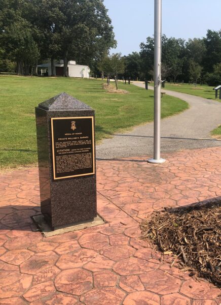 MEDAL OF HONOR PRIVATE WILLIAM H. BARNES WAR MEMORIAL