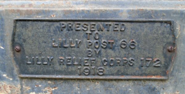 LILLY RELIEF CORPS 172 CIVIL WAR MEMORIAL FLOWER POT PLAQUE