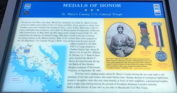MEDALS OF HONOR ST. MARY;S COUNTY U.S. COLORED TROOPS WAR MEMORIAL PLAQUE