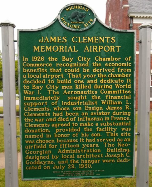 JAMES CLEMENTS MEMORIAL AIRPORT MARKER FRONT