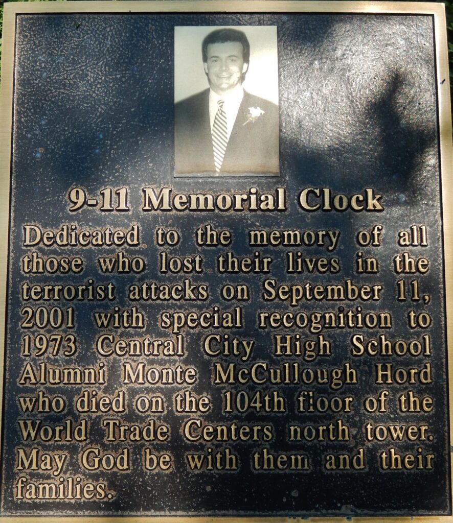 9-11 MEMORIAL CLOCK PLAQUE
