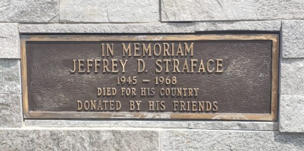 IN MEMORIAM JEFFREY D. STARFACE WAR MEMORIAL PLAQUE