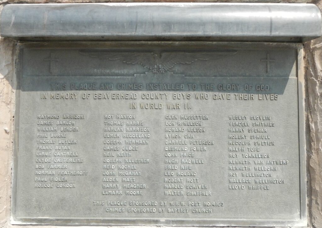 BRAVEHEAD COUNTY SUPREME SACRIFICE WAR MEMORIAL PLAQUE