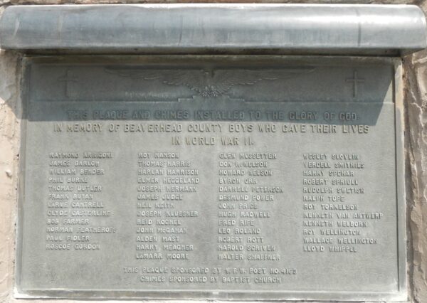 BRAVEHEAD COUNTY SUPREME SACRIFICE WAR MEMORIAL PLAQUE