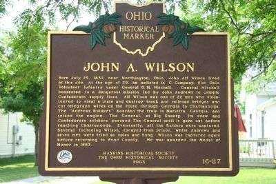 JOHN A. WILSON MEDAL OF HONOR MEMORIAL MARKER