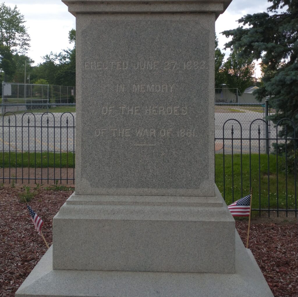 CHAS B. MITCHELL POST NO 84 G.A.R. CIVIL WAR MEMORIAL STONE