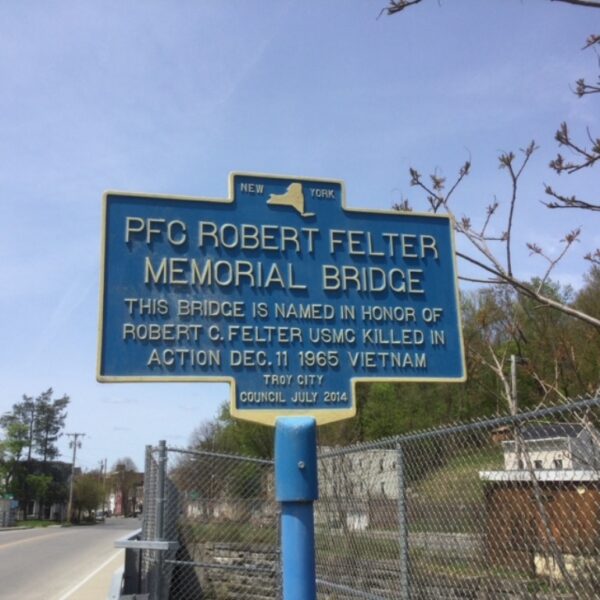 PFC ROBERT FELTER MEMORIAL BRIDGE MARKER