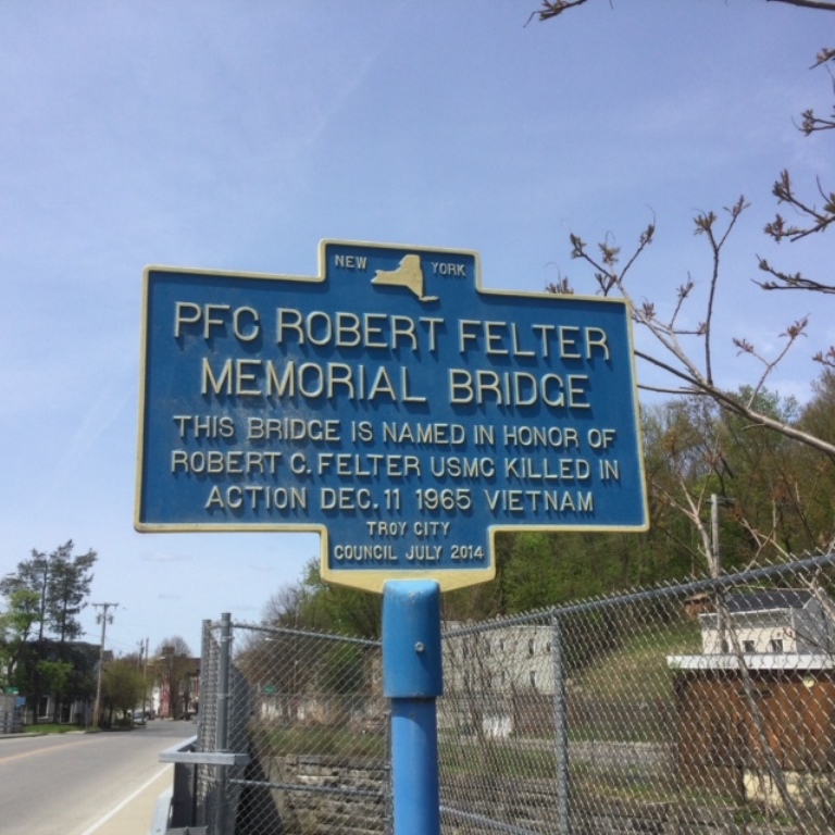 PFC ROBERT FELTER MEMORIAL BRIDGE MARKER