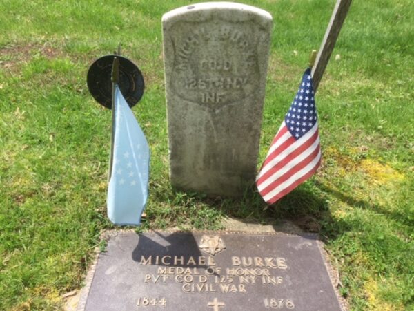 MICHAEL BURKE MEDAL OF HONOR WAR MEMORIAL GRAVESTONES
