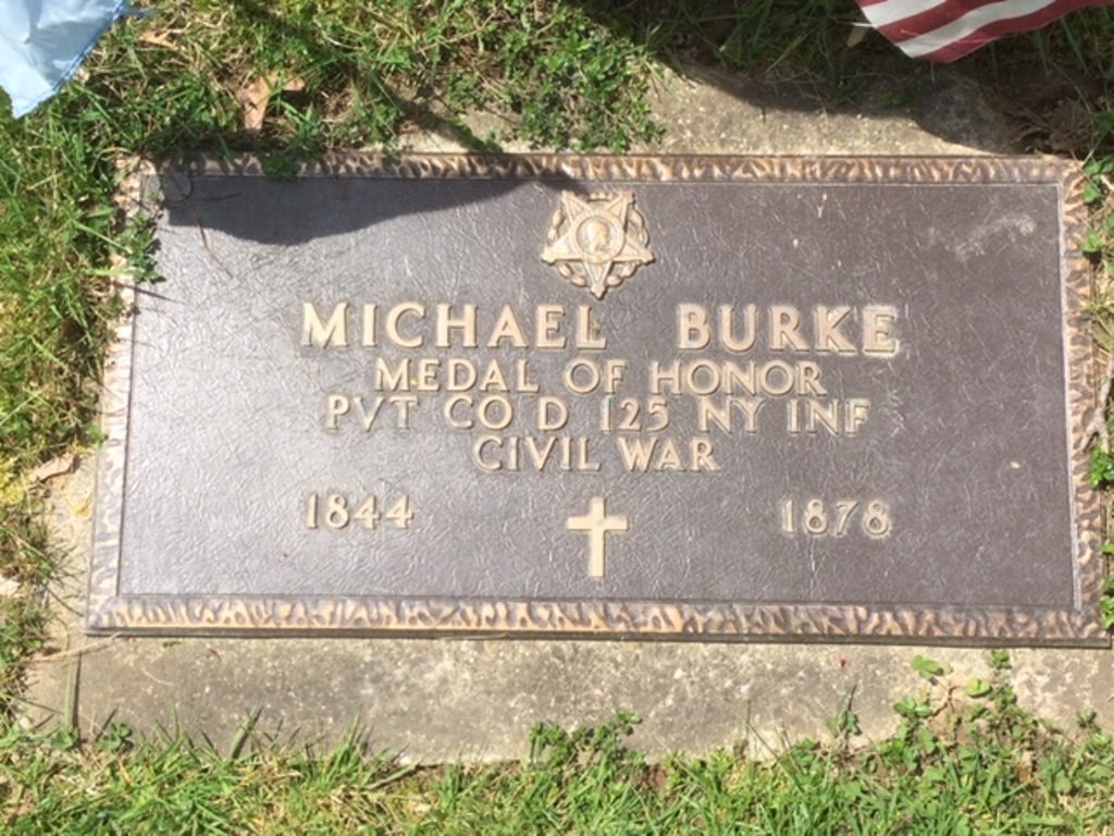 MICHAEL BURKE MEDAL OF HONOR WAR MEMORIAL GRAVESTONE