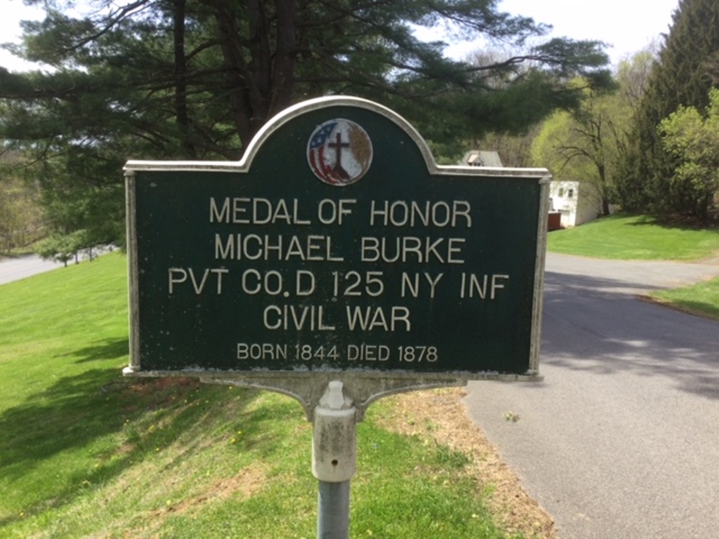 MEDAL OF HONOR MICHAEL BURKE WAR MEMORIAL MARKER