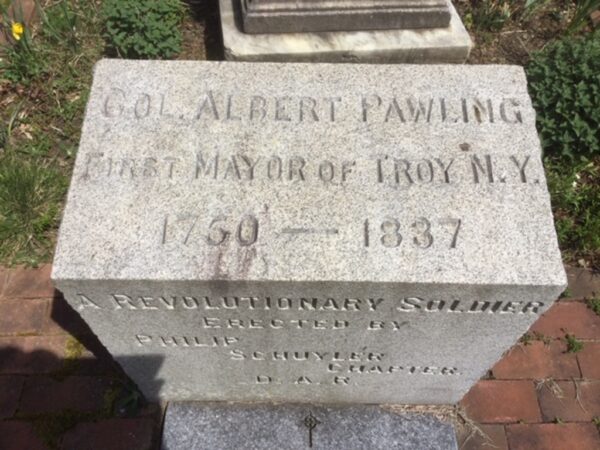 COL. ALBERT PAWLING REVOLUTIONARY SOLDIER MEMORIAL CEMETERY DEDICATION STONE