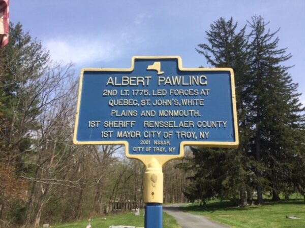 ALBERT PAWLING REVOLUTIONARY SOLDIER WAR MEMORIAL MARKER